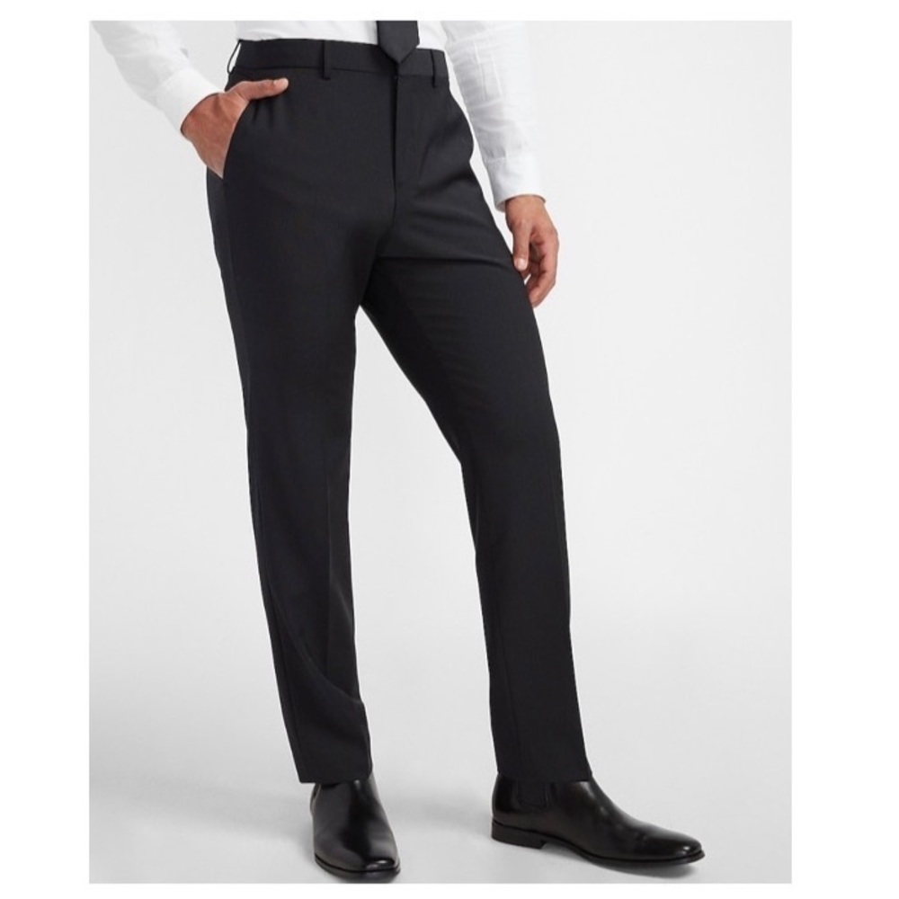 Express Classic Solid Black Suit Pant